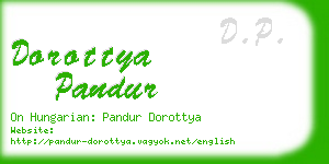 dorottya pandur business card